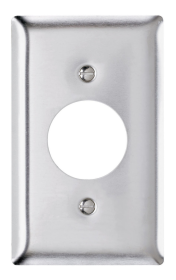 Pass & Seymour SS7 Single Receptacle Openings One Gang 302/304 Stainless Steel Plate