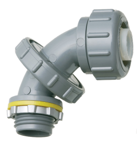 Arlington NMLT5090 1/2 in Push-In Non-Metallic Liquidtight Conduit 0-90 Degree Connector