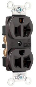 Pass & Seymour CRB5362 Construction Spec Grade Receptacles Back and Side Wire 20A 125V Brown 3W