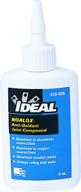 Ideal 30-026 Noalox Anti-Oxidant Joint Compound 4 oz. Bottle Solid Gray Paste