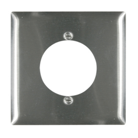 Pass & Seymour SS702 Power Outlet Receptacle Openings Two Gang 302/304 Stainless Steel