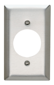 Pass & Seymour SS721 Power Outlet Receptacle Openings One Gang 302/304 Stainless Steel Plate