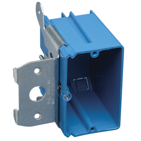 Thomas & Betts B121ADJ 1-gang 21 cu.in. Blue PVC Wall Box with Adjustable bracket.