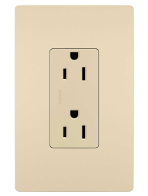 Pass & Seymour 885TRI Legrand 885-TRI Decorator Tamper-Resistant Receptacle. 15 Amp 125 Volt Ivory 3W