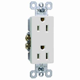 Pass & Seymour 885LA Legrand 885-LA Decorator Duplex Receptacle, 15Amp 125Volt, Side & Speedwire, Light Almond