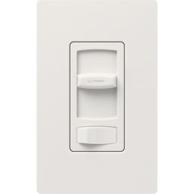 Lutron CTCL-153P-WH Skylark Contour Single-Pole or 3-Way Slide Dimmer with On/Off Rocker Switch 120 VAC White