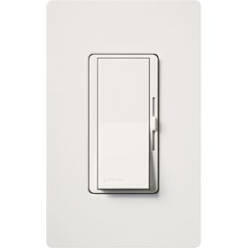 Lutron DVCL-153P-WH Diva LED+ Single-Pole or 3-Way Designer Style Slide Dimmer with On/Off Rocker Switch 120 VAC White