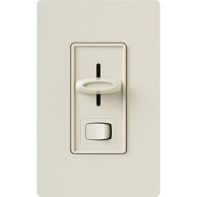 Lutron SCL-153P-LA Skylark LED+ Single-Pole or 3-Way Slide Dimmer with On/Off Rocker Switch 120 VAC Light Almond