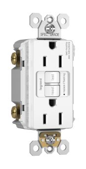 P&S 1597TR-W 15A SELF-TEST TR SPEC GFI RADIANT RECEPTACLE 125V WHITE