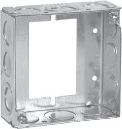 Crouse-Hinds TP422 4 In. Square 1-1/2 In. Deep Welded Steel Extension Ring for Use with Single-Gang Switch Box 1/2 & 3/4