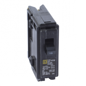 SQD HOM115 15A 1P 120/240V 10KA PLUG-ON HOM BREAKER (10/BX)