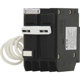 Cutler-Hammer GFTCB250 BR GFCI 2-Pole 50A 120/240VAC 10kA Circuit Breaker