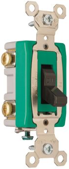 Pass & Seymour PS30AC2, 2-Pole, Heavy Duty Toggle Switch With Lock, 120/277 VAC, 30 A, 2 hp