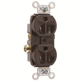 P&S TR15 15A 2P 3-WIRE TR COMM S-WIRE RECEPTACLE 125V BROWN