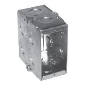 Crouse-Hinds TP675 3-1/2 In. Deep Gangable Masonry Box 1/2 In. and 3/4 In. Knockouts