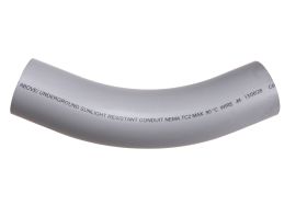 Kraloy 078561 40STD4045 SCH 40 Plain End Standard Radius Conduit Elbow 4 in Trade 45 deg PVC