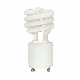 Satco S8203 T2 Mini Spiral Compact Fluorescent Lamp 13 Watts Bi-Pin GU24 Base 800 Lumens Warm White 12 per Box