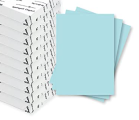 LINDENMEYR 024034 COLORED PAPER BLUE 500/PK 10PK/CAS