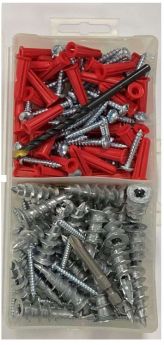 Metallics Wakz14 1/4in Two-in-one Red Plastic Anchor Kit