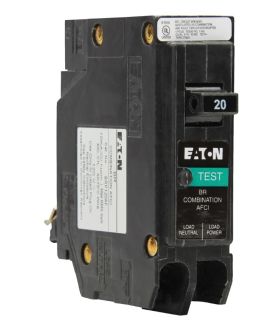 Cutler-Hammer BRP120AF 20A 1-Pole Combination AFCI 120/240V 10kA Plug-On Neutral Circuit Breaker