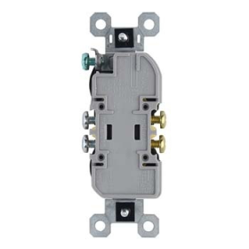 Pass & Seymour 3232 15A/125V Trademaster Duplex Receptacle Brown 3W