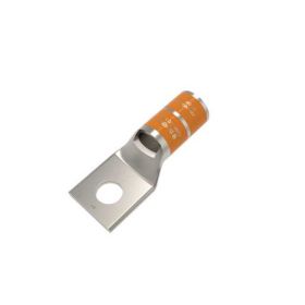 BURNDY YA27L4BOX 3/0 1HOLE COPPER COMPRESSION LUG 3/8 STUD ORANGE