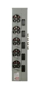 Cutler-Hammer 3MM512R12RL 125A 5-Socket Plug-On Outdoor Meter Stack 125A Aluminum Bus No Bypass Ringless 120/240V