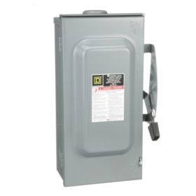 SQD D323NRB 100A 3-Pole General Duty Fusible Safety Switch With Neutral 120/240VAC NEMA 3R