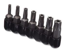 Ideal 78-0101 7-Piece Tamperproof Torx Bit Set with Holder