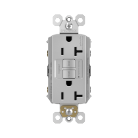 P&S 2097-GRY 20A SELF-TEST SPEC GFI RADIANT RECEPTACLE 125V GRAY