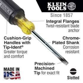 Klein Tools 608-4 1/8-Inch Cabinet Tip Mini Screwdriver 4-Inch