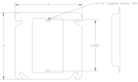 Mulberry 11232 TP428 52C16 1-1/2" Single Gang Raised Mud Ring