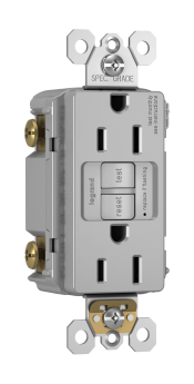 P&S 1597TR-GRY 15A SELF-TEST TR SPEC GFI RADIANT RECEPTACLE 125V GRAY