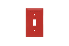 Pass & Seymour SS1-GBRED Toggle Switch Wallplate With Finish Matching Screws 1 Gang Red 4.5 x 2.75 x 0.23 in 302/304 Stainless