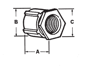 Sepco 1022 1/2 in 3pc Conduit Coupling