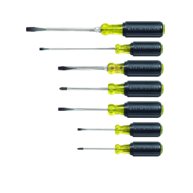 Klein Tools 85076 Screwdriver Set Slotted and Phillips 7-Piece