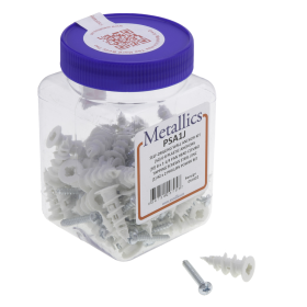 Metallics PSA1J Self Drilling Nylon Screw Anchor Kit 50Scr/Anc