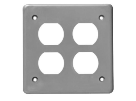 KRALOY 278086 DRC20-2-U PVC Double Gang Cover Plate