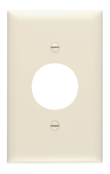 Pass & Seymour TP7LA Single Receptacle Openings One Gang Light Almond Thermoplastic Plate