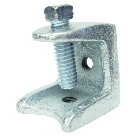 Morris 17474 Rod Support Beam Clamp, 3/8-16 Rod, 7/8 in THK, 300 lb Load, Malleable Iron, Zinc Plated