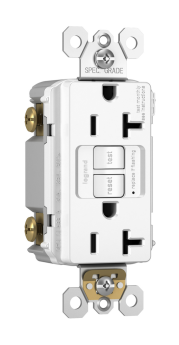 P&S 2097TR-W 20A SELF-TEST TR SPEC GFI RADIANT RECEPTACLE 125V WHITE