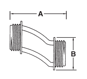 Sepco C45 1-1/2 in Conduit Offset Nipple Die Cast