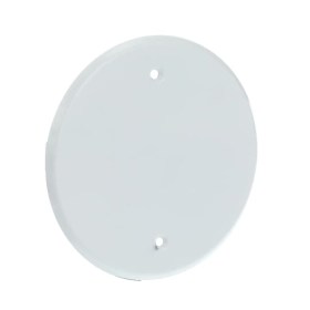 Thomas & Betts CCRB Round Blank Weatherproof Cover 5 Inch Diameter 3-1/2 Inch Mounting Holes on Center White Aluminum