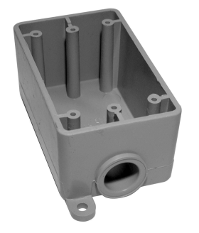 Kraloy 078229 FSE05 Type FSE Non-Metallic Rigid Shallow Style Device Box PVC 18 cu-in 1 Gang (1) 1/2 In Hub