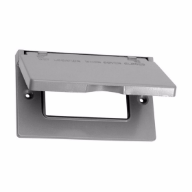 Crouse Hinds TP7236 1-Gang Horizontal Decorator Weatherproof Outlet Box Cover Gray