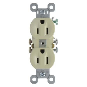 Pass & Seymour 3232I 15A/125V Trademaster Duplex Receptacle Ivory 3W