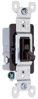 Pass & Seymour TradeMaster 663-G, 3-Way Toggle Switch, 120 VAC, 15 A, 1/2 hp