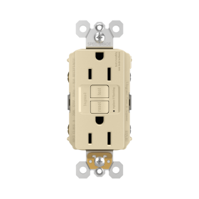 P&S 1597-I 15A SELF-TEST SPEC GFI RADIANT RECEPTACLE 125V IVORY