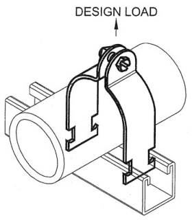 Morris 17532 Universal Strut Clamp 1/2 in Conduit 400 lb Load 0.773 in OD