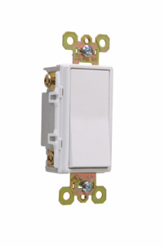 Pass & Seymour 2624-W 4-Way Decorator Switch, 120/277 VAC, 20A, 4W